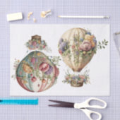 ヴィンテージフローラ熱気球2 薄葉紙 (クラフト)