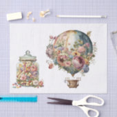 ヴィンテージフローラ熱気球4 薄葉紙 (クラフト)