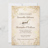 ヴィンテージフローラ版木、銅版、版画オールドマネーヨーロッパスタイル 招待状 (正面)