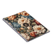 ヴィンテージフローラ牡丹とバラモノグラム ノートブック (右側)