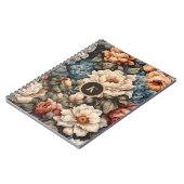 ヴィンテージフローラ牡丹とバラモノグラム ノートブック (左側)