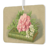 ヴィンテージフローラ牡丹の上品な本エレガント カーエアーフレッシュナー (左)