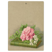 ヴィンテージフローラ牡丹の上品な本エレガント クリップボード (裏面)