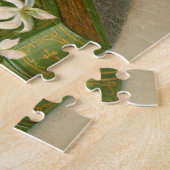 ヴィンテージフローラ牡丹の上品な本エレガント ジグソーパズル (側面)