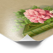 ヴィンテージフローラ牡丹の上品な本エレガント フォトプリント            (角)