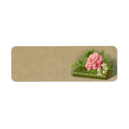 ヴィンテージフローラ牡丹の上品な本エレガント ラベル