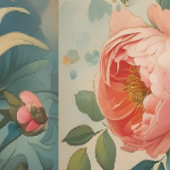 ヴィンテージフローラ牡丹バラの皮とスティック 壁紙 (縫い目)