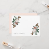 ヴィンテージフローラ用ひな形ノートカード カード (正面/裏面インサイチュ)
