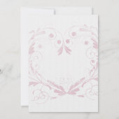 ヴィンテージフローラ白と赤の結婚式招待状 招待状 (裏面)