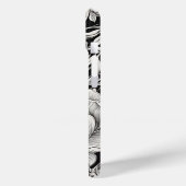 ヴィンテージフローラ白黒クラシック Case-Mate iPhoneケース (裏面 / 左)