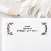 ヴィンテージフローラ白黒ラベル ラベル (インサイチュ)