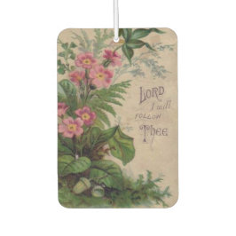 ヴィンテージフローラ祈りの言葉引用文 カーエアーフレッシュナー