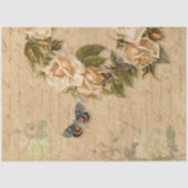 ヴィンテージフローラ秋の金ゴールドバラエフェメラデクページ 薄葉紙 (正面)