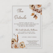 ヴィンテージフローラ秋乾花結婚ズ エンクロージャーカード (正面)