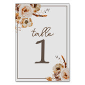 ヴィンテージフローラ秋結婚のテーブル番号 テーブルナンバー (正面)