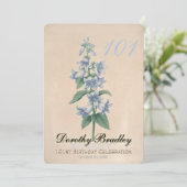 ヴィンテージフローラ第101誕生祝いカスタム 招待状 (スタンド正面)