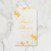 ヴィンテージフローラ箔メッセージカード ギフトタグ (正面)