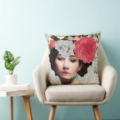 ヴィンテージフローラ紙コラージアート クッション (椅子)