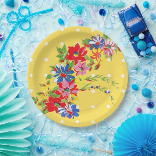 ヴィンテージフローラ紙プレート ペーパープレート (パーティー)