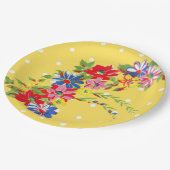 ヴィンテージフローラ紙プレート ペーパープレート (アングル)