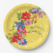 ヴィンテージフローラ紙プレート ペーパープレート (正面)