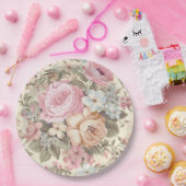 ヴィンテージフローラ紙プレート ペーパープレート (パーティー)