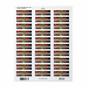 ヴィンテージフローラ素晴らしアートラベル。赤いケシ ラベル (フルシート)