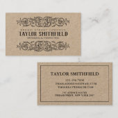 ヴィンテージフローラ素晴らしラインクラフト名刺 名刺 (正面/裏面)