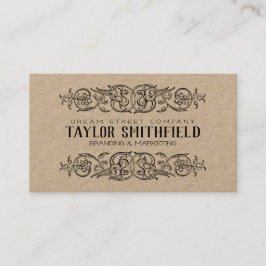 ヴィンテージフローラ素晴らしラインクラフト名刺 名刺