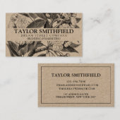 ヴィンテージフローラ素晴らしラインクラフト名刺 名刺 (正面/裏面)