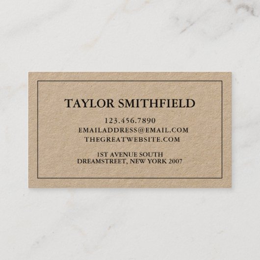 ヴィンテージフローラ素晴らしラインクラフト名刺 名刺 (裏面)