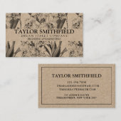 ヴィンテージフローラ素晴らしラインクラフト名刺 名刺 (正面/裏面)