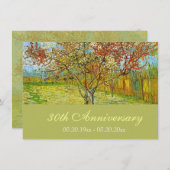 ヴィンテージフローラ素晴らし芸術周年記念招待状。 招待状 (正面/裏面)