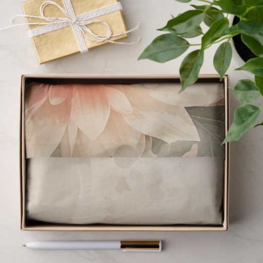 ヴィンテージフローラ素朴の一時的な分離 薄葉紙 (ギフト)