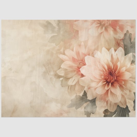 ヴィンテージフローラ素朴の一時的な分離 薄葉紙 (正面)