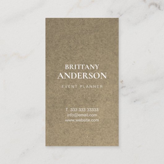 ヴィンテージフローラ素朴クラフト水彩 名刺 (裏面)