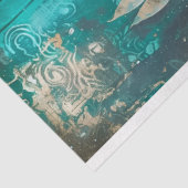 ヴィンテージフローラ素朴チャンデリアフランスのデコペ 薄葉紙 (詳細)