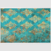 ヴィンテージフローラ素朴テクスチャフランスのの切り離し 薄葉紙 (正面)