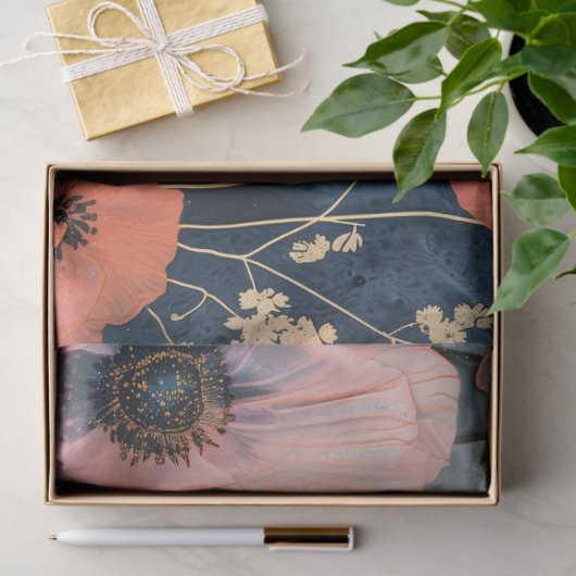 ヴィンテージフローラ素朴テクスチャフランスのの切り離し 薄葉紙 (ギフト)