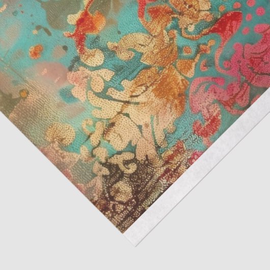 ヴィンテージフローラ素朴テクスチャフランスのの切り離し 薄葉紙 (詳細)