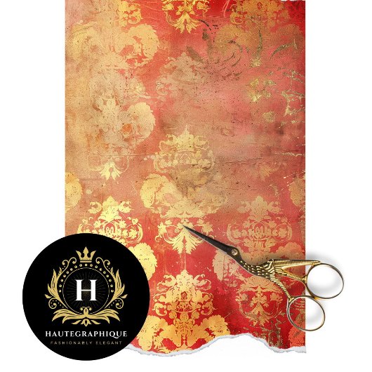 ヴィンテージフローラ素朴テクスチャフランスのの切り離し 薄葉紙