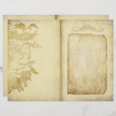 ヴィンテージフローラ素朴支払仕訳帳ページ (正面/裏面)