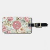 ヴィンテージフローラ紫ラゲッジタグ ラゲッジタグ (正面横)