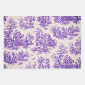 ヴィンテージフローラ紫色のトイレデジュイ ラッピングペーパーシート (正面3)