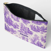 ヴィンテージフローラ紫色トワールデジュイミモノグラム アクセサリーポーチ (見開き)