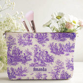 ヴィンテージフローラ紫色トワールデジュイミモノグラム アクセサリーポーチ