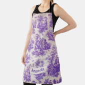 ヴィンテージフローラ紫色トワールデジュイミモノグラム エプロン (インサイチュ)