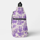 ヴィンテージフローラ紫色トワールデジュイミモノグラム スリングバッグ (正面)