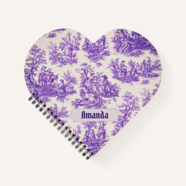 ヴィンテージフローラ紫色トワールデジュイミモノグラム ノートブック