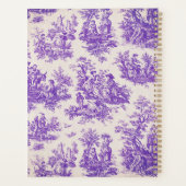 ヴィンテージフローラ紫色トワールデジュイミモノグラム プランナー手帳 (裏面)